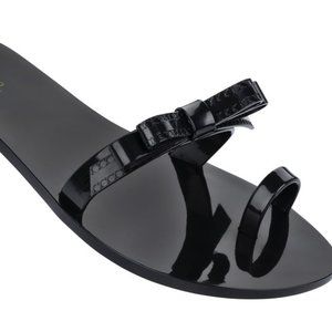 Melissa Black Flip Flop with Bow